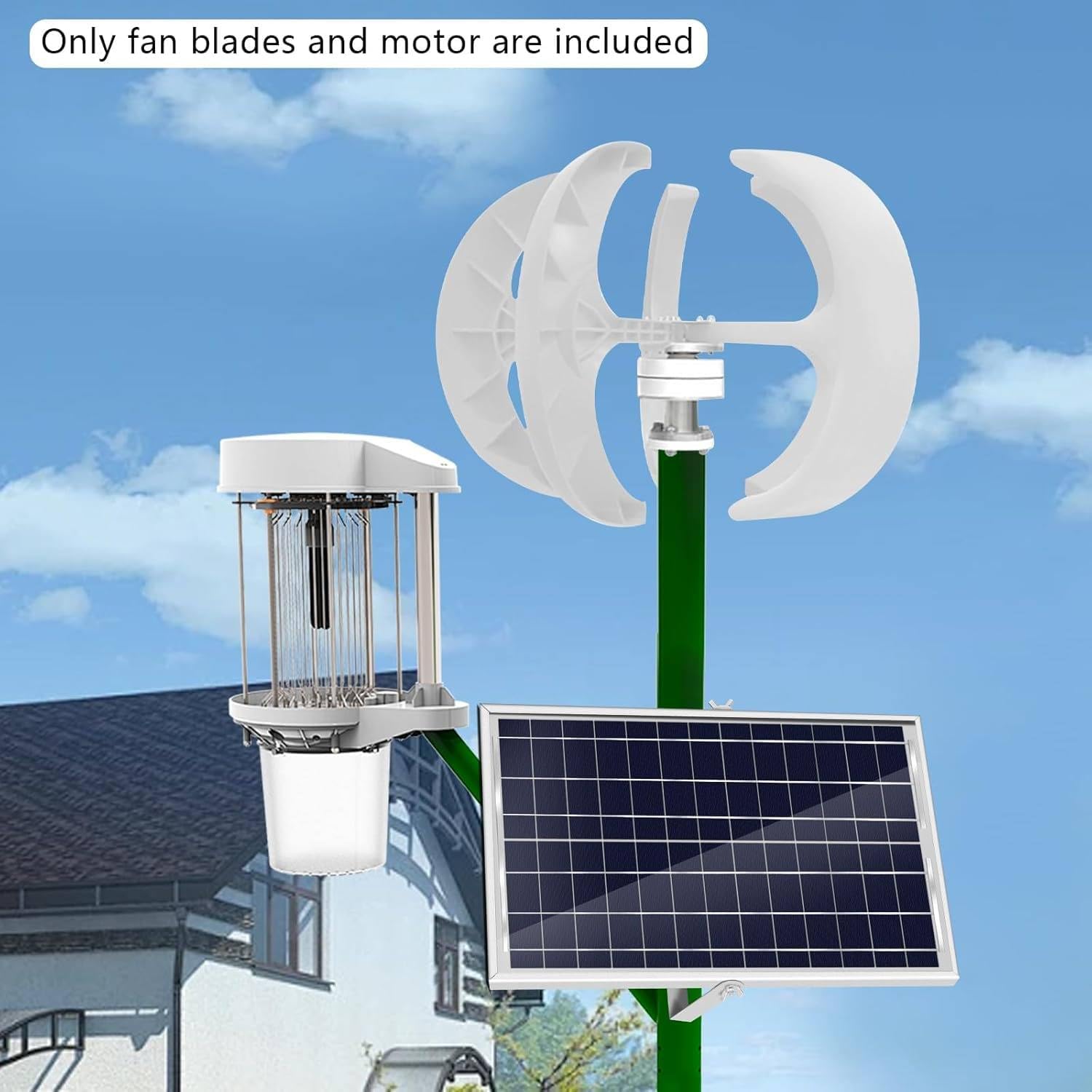 Vertical Wind Turbine Generator Kit 400W 600W 800W 1000W 1200W for Home Use, 12V 24V Motor, Small Windmill Energy System, Efficient Renewable Power Solution