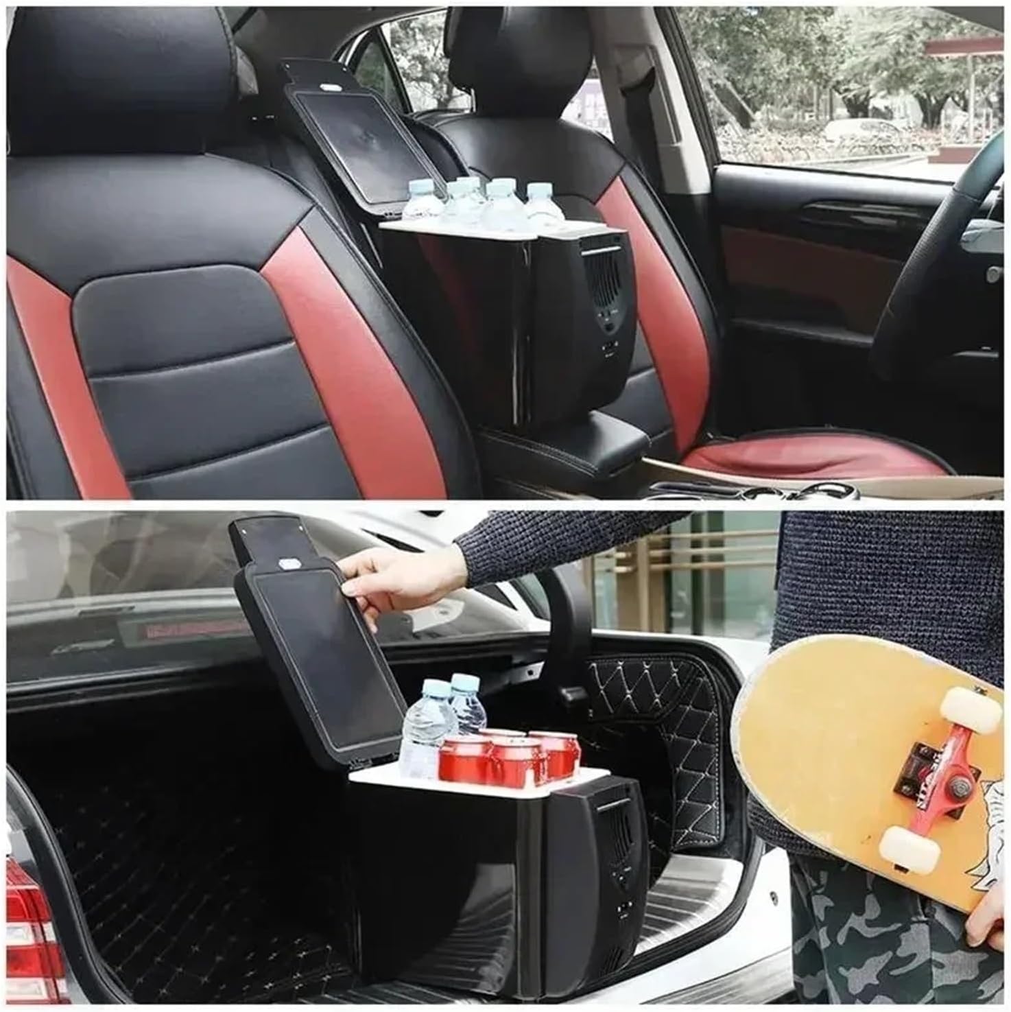 6L Portable Compact Mini Fridge 12V Car Refrigerator Freezer For Camping Traveling Electric Cool Box Summer Outdoor Fridge(6L 12V Black)