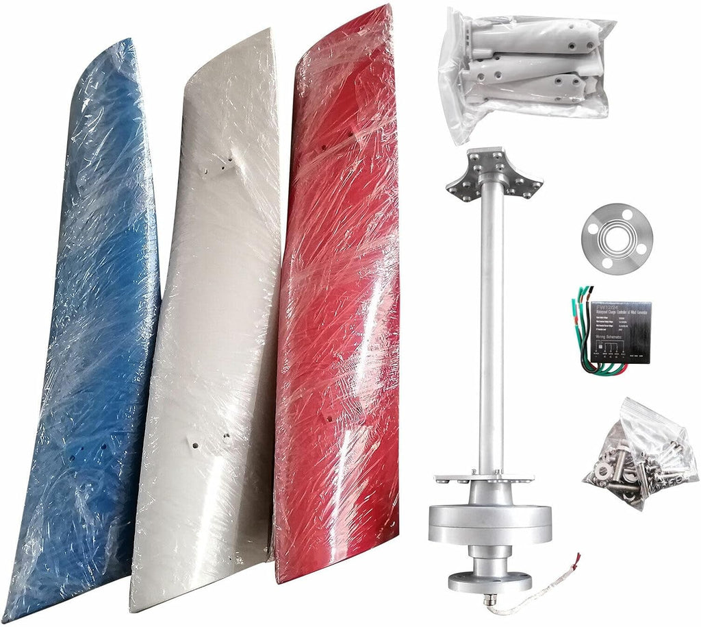 1000W 12V 24V Wind Turbine Generator 3 Blades with Charge Controller and Solar Ceiling Light Home Power Kit Vertical Axis Magnetic Levitation Wind Turbine (Color : 1000W, Size : 12V)