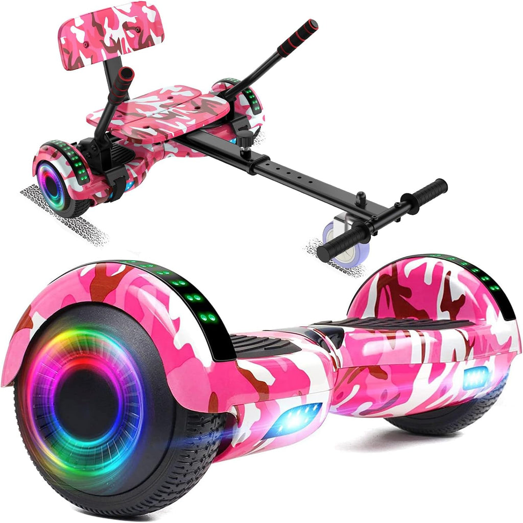 FLYING-ANT Self Balance Scooter Seat Attachment 6.5' Two-Wheel Self Balancing Electric Scooter with LED Light Flash Lights Wheels