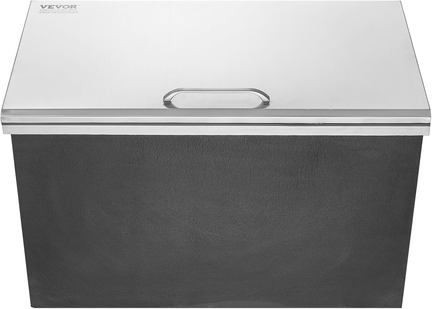 VEVOR Drop in Ice Chest, 24' L x 20' W x 15' H Stainless Steel Ice Cooler, Commercial Ice Bin with Hinged Cover, 40 qt Outdoor Kitchen Ice Bar, Drain-Pipe and Drain Plug Included, for Cold Wine Beer