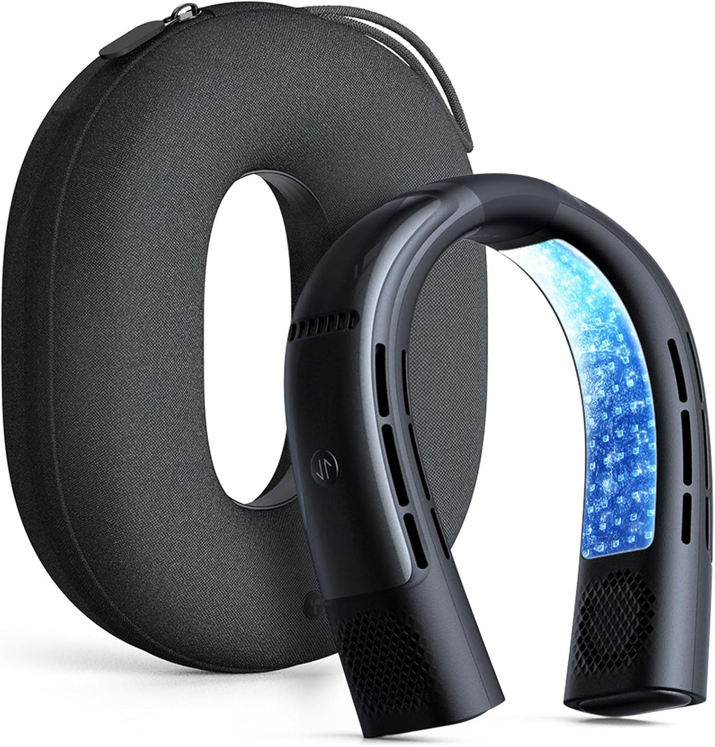 TORRAS COOLiFY 2S Lite Neck Air Conditioner, Long Battery Life Cooling Neck Fan, Lightweight & Comfortable, Hands-Free Wearable AC for Commute, Work, Travel. Black