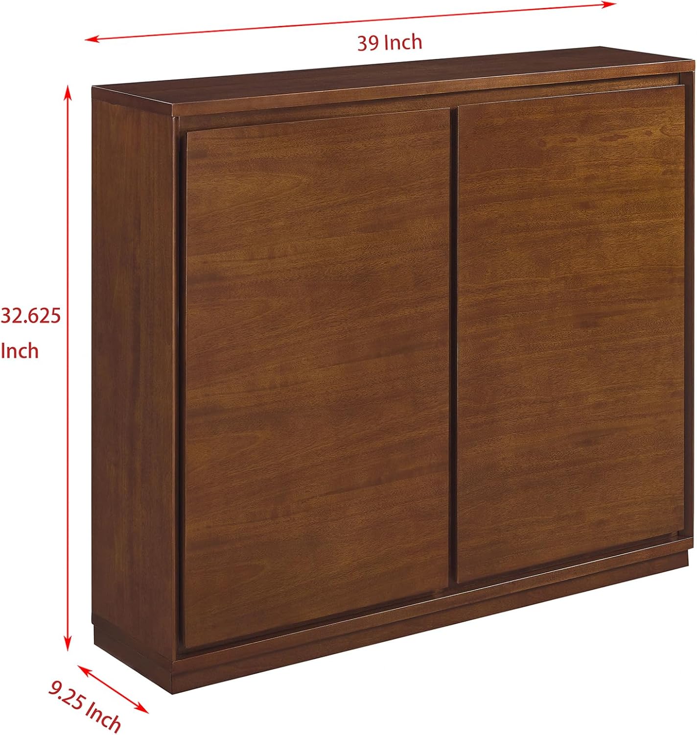 LKTART 39' Narrow Sideboard Buffet Cabinet,Thin Entryway Storage Cabinet | Walnut Wood Small Sideboard Storage Cabinet;Mid Century Modern Thin Entryway Cabinet for Living Room,Hallway,Small Space