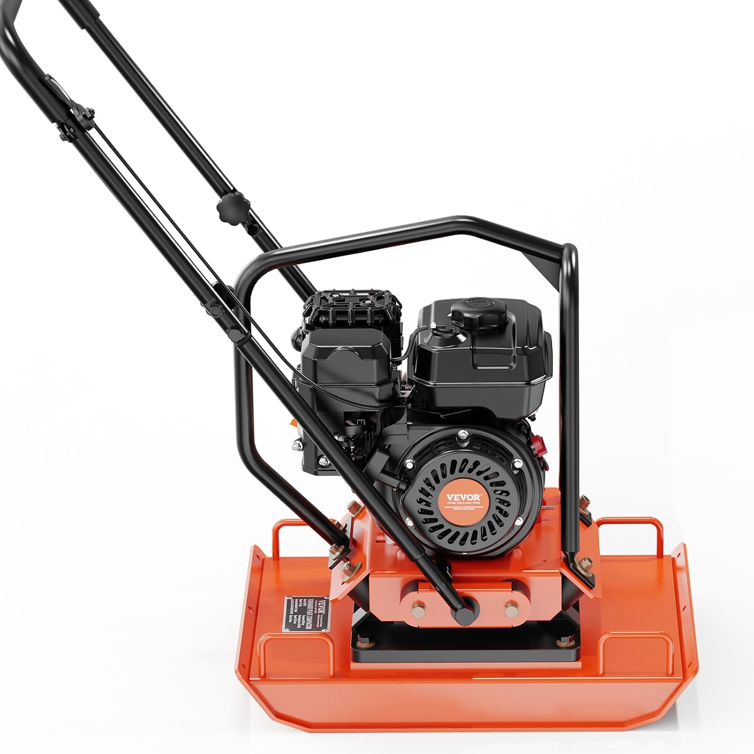 VEVOR Plate Compactor, 7.0 HP Gas Engine, 4451.22 lbf Vibration Compaction Force, 432 sq. in Plate, 5400 RPM Power Tamper, Ground Compactor Rammer for Dirt, Gravel, Asphalt, Foundation, EPA Compliant