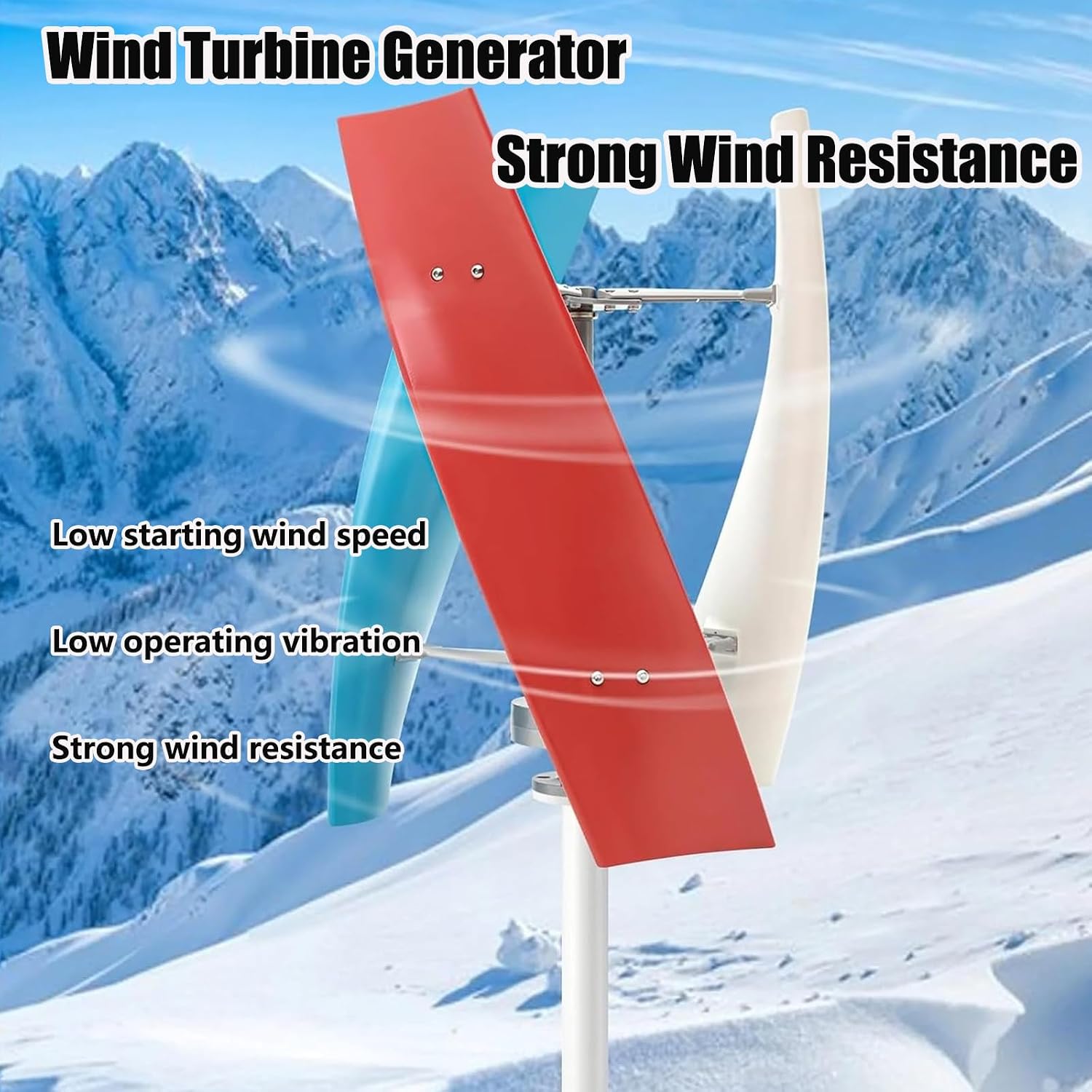 Wind Turbine Generator Kit 400W 12V Portable Vertical Helix Wind Power Turbine Generator Kit 3 Blade Wind Generator Kit with Charge Controller for Marine RV Home Industrial Energy,48V-220V