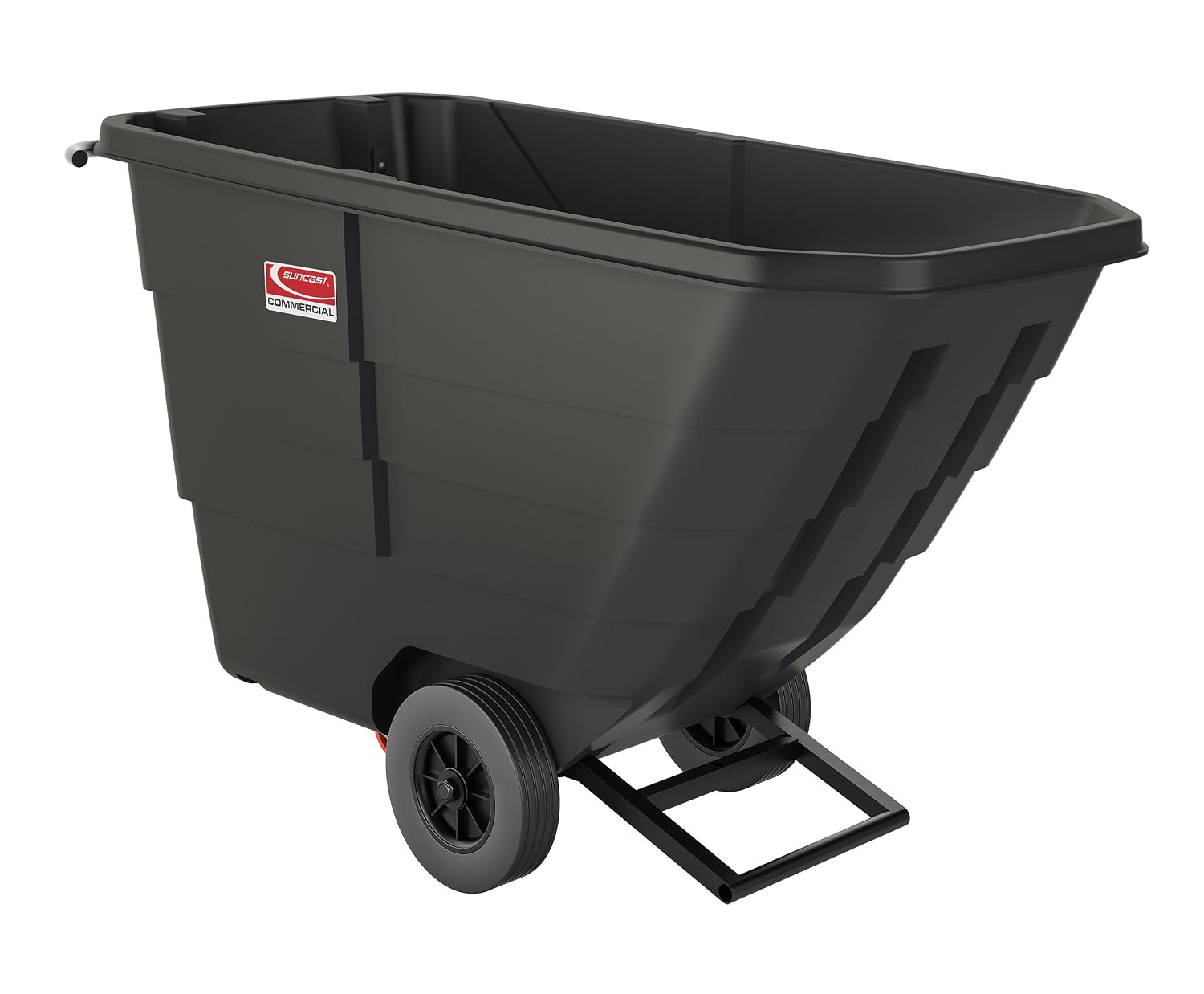 Suncast Commercial Light Duty 1/2 Cubic Yard Roto-Molded Tilt Truck with Integrated Brake, 500-Pound Capacity, 62' L x 34.5' W x 28' H