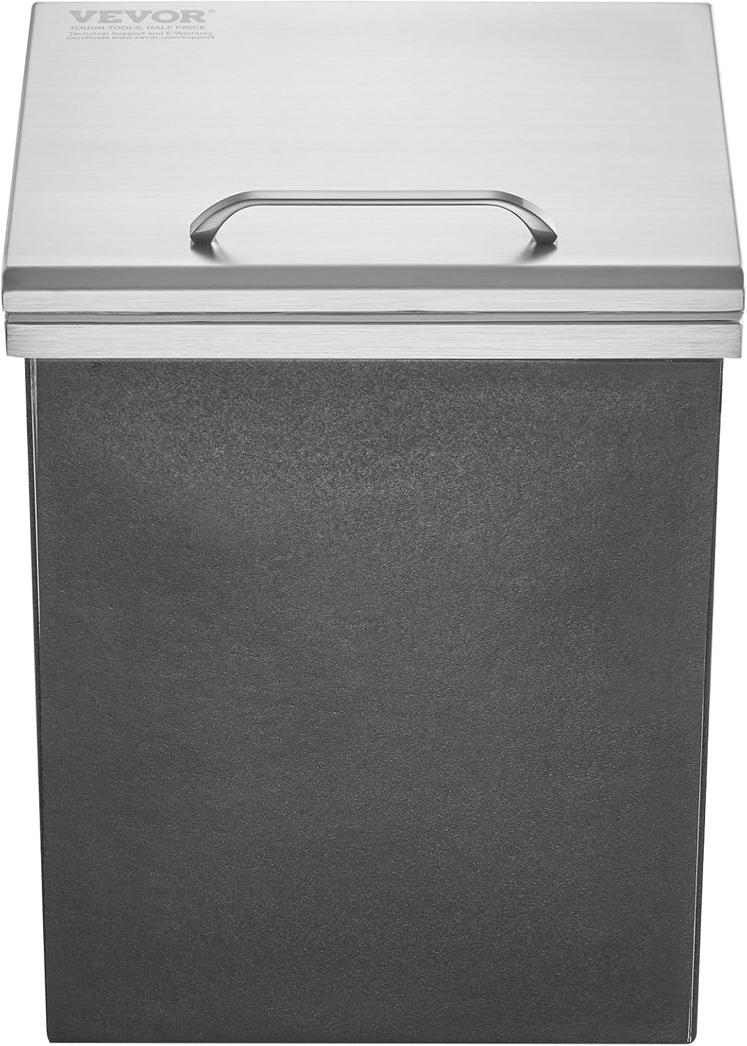 VEVOR Drop in Ice Chest, 14' L x 12' W x 18' H Stainless Steel Ice Cooler, Commercial Ice Bin with Hinged Cover, 40 qt Outdoor Kitchen Ice Bar, Drain-Pipe and Drain Plug Included, for Cold Wine Beer