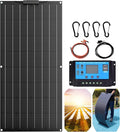 Solar Panels Kit,100W Monocrystalline Flexible Solar Panel Portable Solar Battery Chargers for Outdoors Solar Generator RV Car Uneven Surfaces