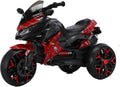 12V Kids Electric Motorcycle with Training Wheels | Plastic, PU seat, manual throttle, foot brake, USB, MP3, phone link, light-up wheels, ages 3-6, 45.3 W x 23.2 D x 28.7 H in
