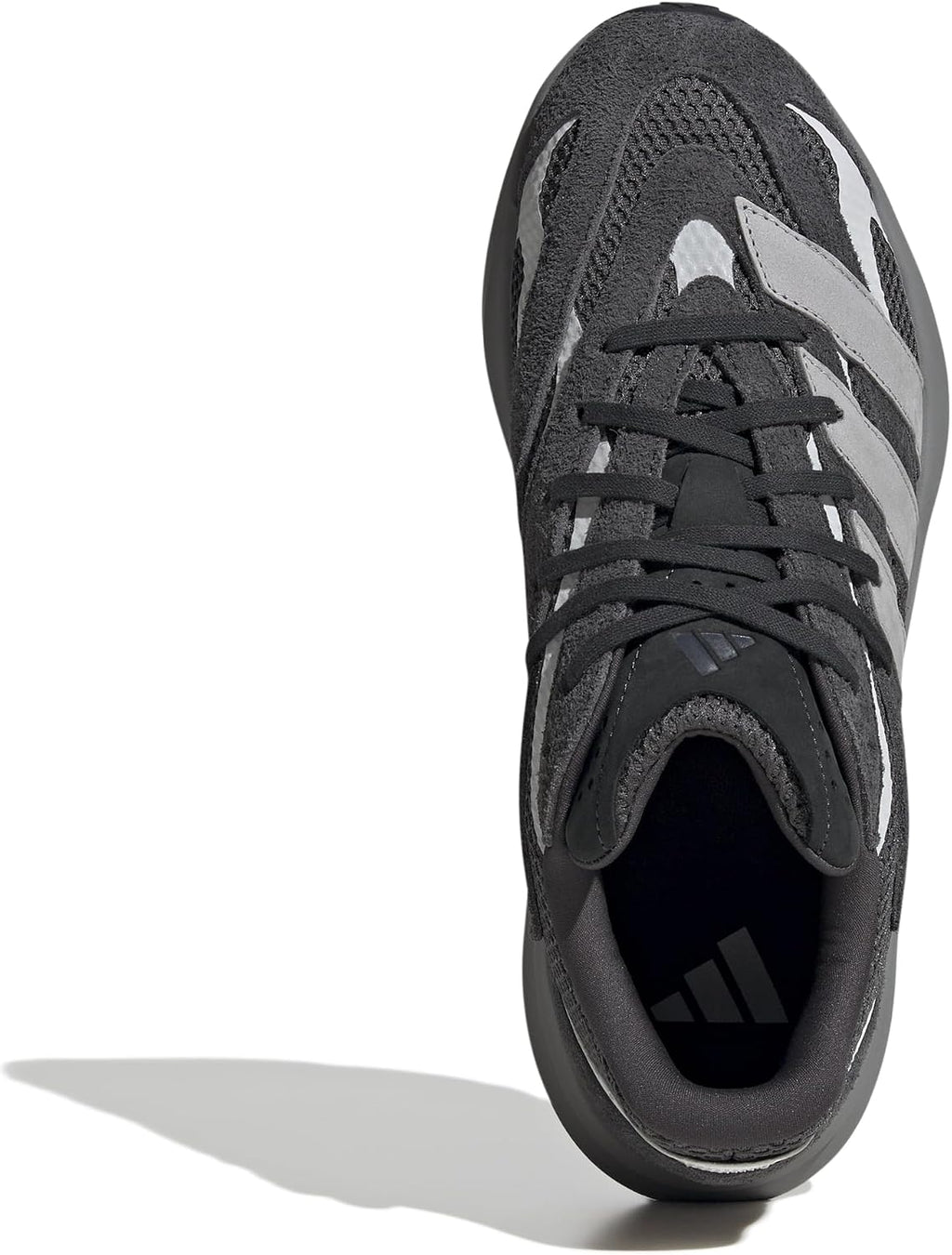adidas Mens Lightblaze Lace Up Sneakers Shoes Casual - Grey, White