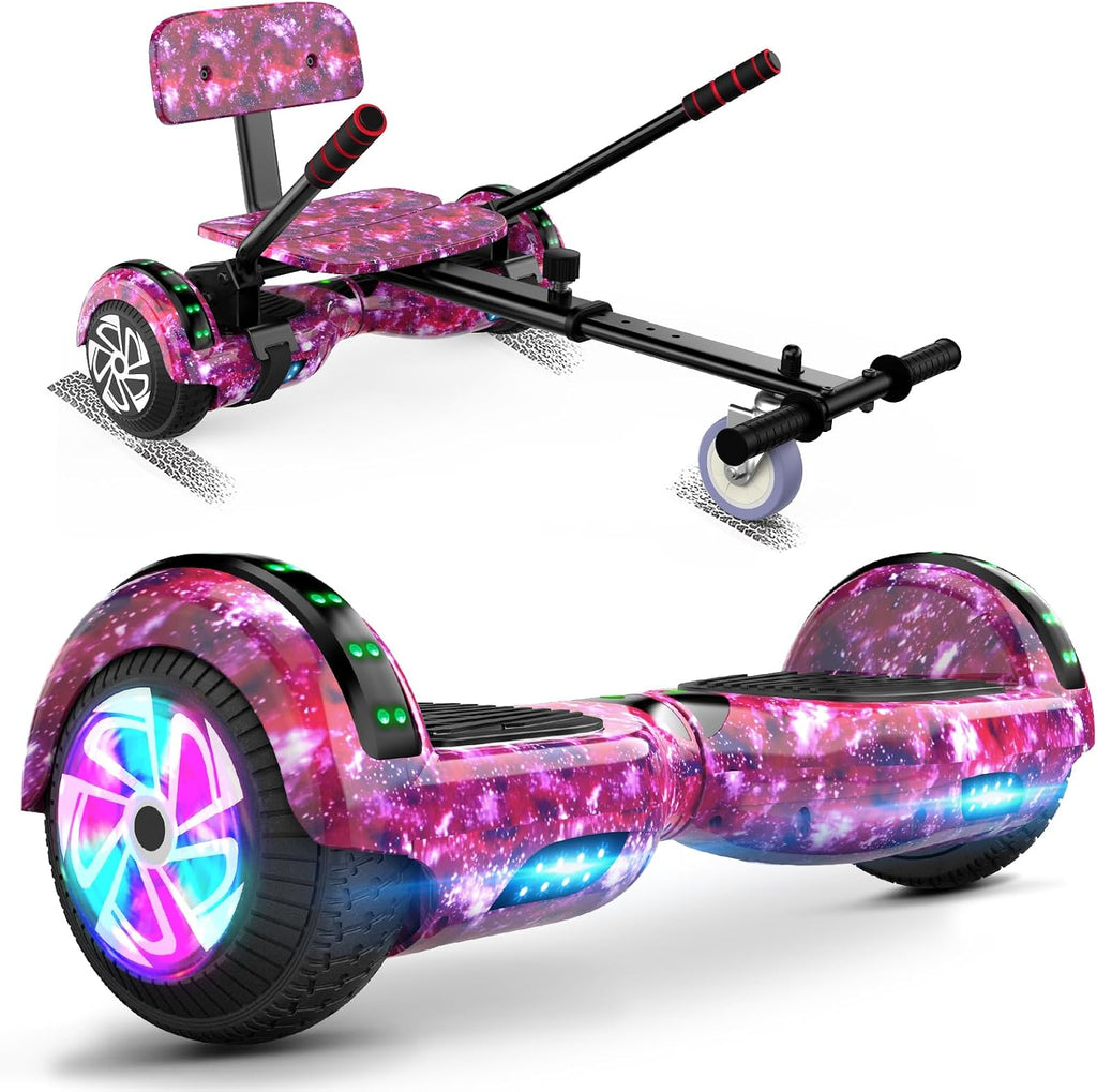 FLYING-ANT Self Balance Scooter Seat Attachment 6.5' Two-Wheel Self Balancing Electric Scooter with LED Light Flash Lights Wheels