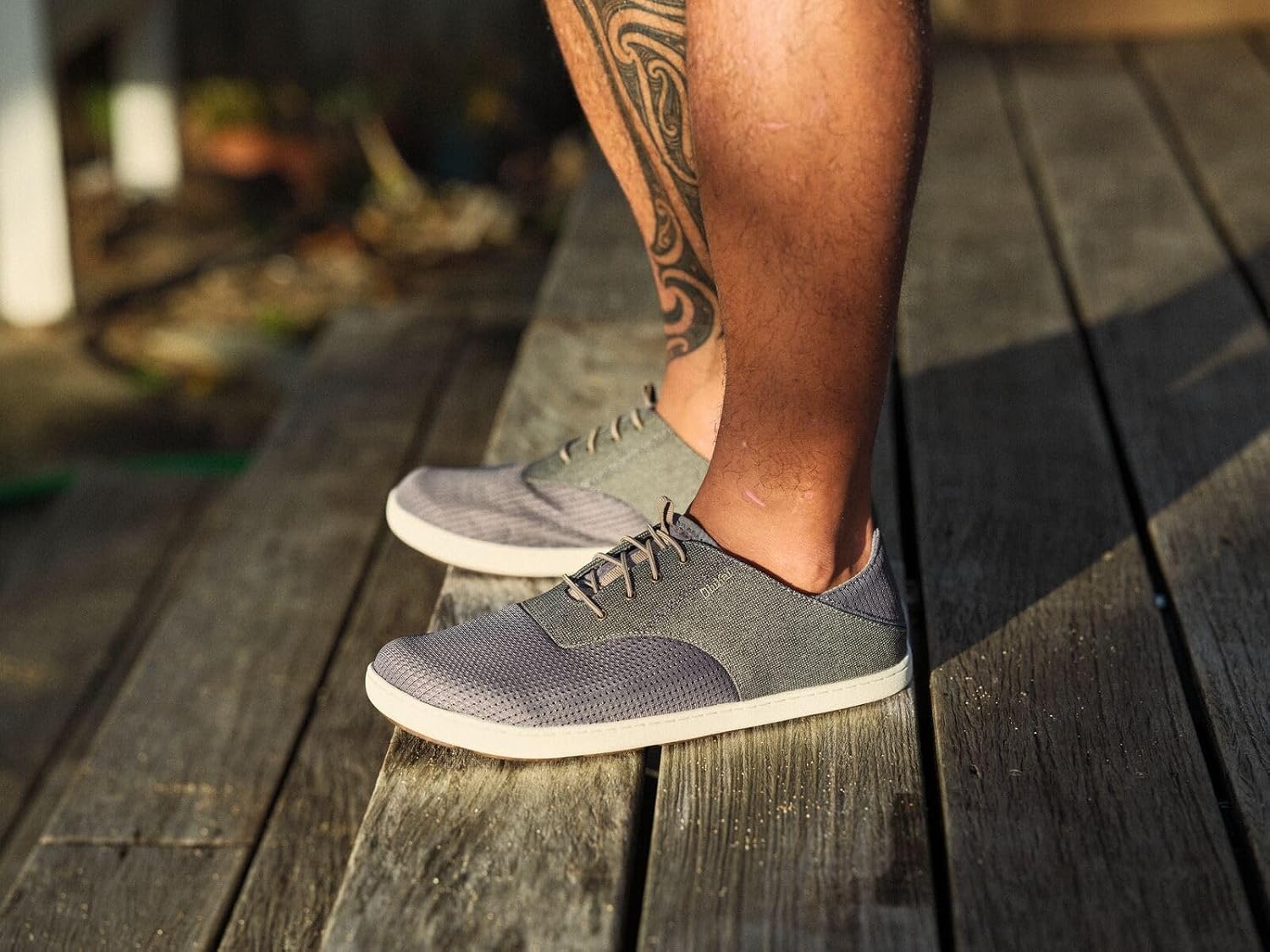 OluKai Nohea Moku Men's No Tie Boat Shoes, Breathable & Quick Dry Mesh, Effortless Design & Barefoot Wearability, All-Day Comfort & Support