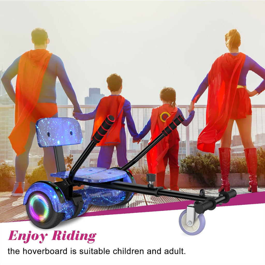 FLYING-ANT Self Balance Scooter Seat Attachment 6.5' Two-Wheel Self Balancing Electric Scooter with LED Light Flash Lights Wheels
