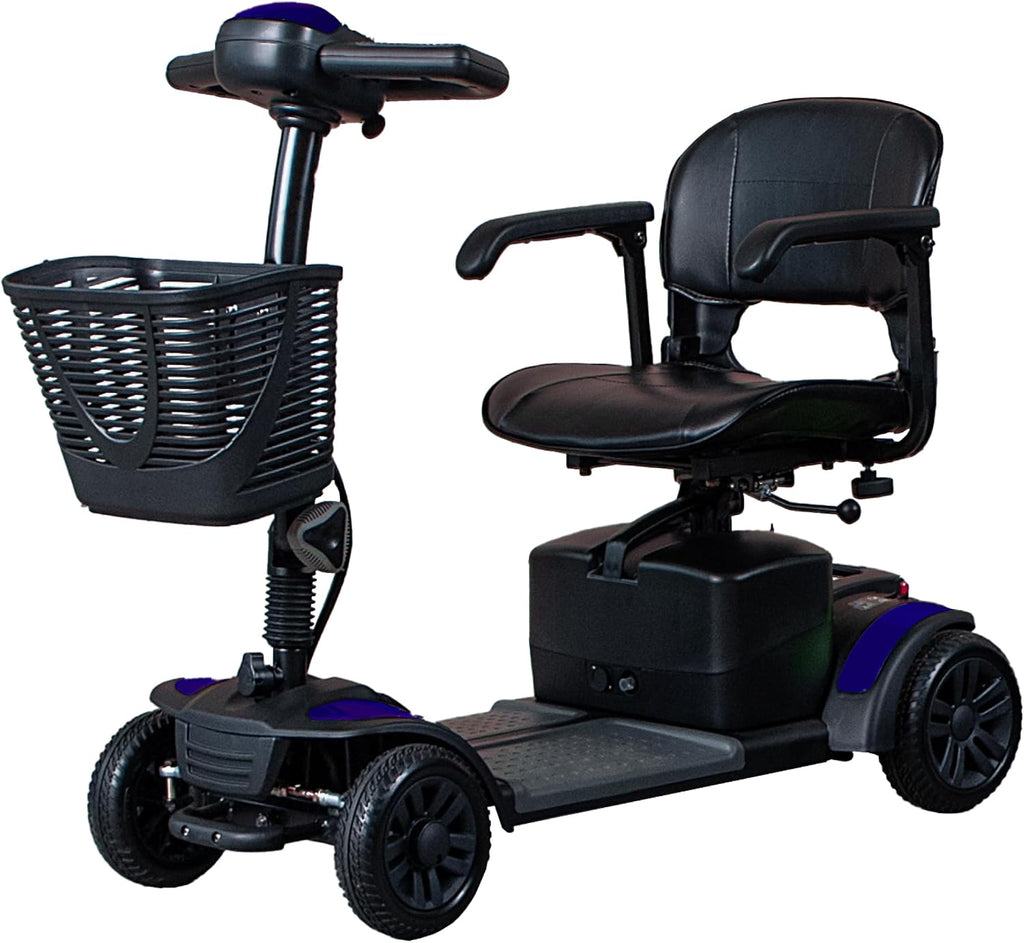 Drive Medical Spitfire Pro SE 4 Wheel Power Mobility Scooter with 15 Mile Extended Battery Range, 5 Interchangeable Color Panels, 300 Pound Weight Capacity