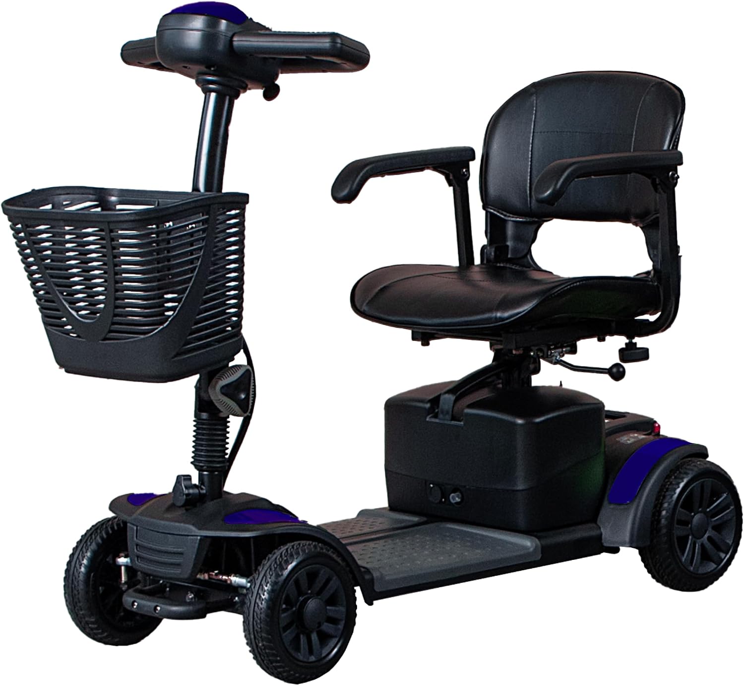 Drive Medical Spitfire Pro SE 4 Wheel Power Mobility Scooter with 15 Mile Extended Battery Range, 5 Interchangeable Color Panels, 300 Pound Weight Capacity