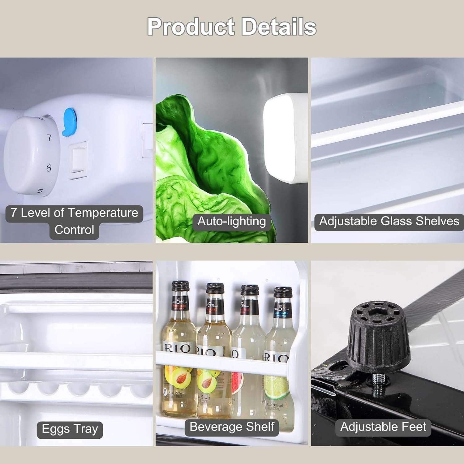 Refrigerator with Freezer, 3.8 Cu Ft 2 Door Fridge for Bedroom, Kitchen, Dorm, Apartment, Garage, Office
