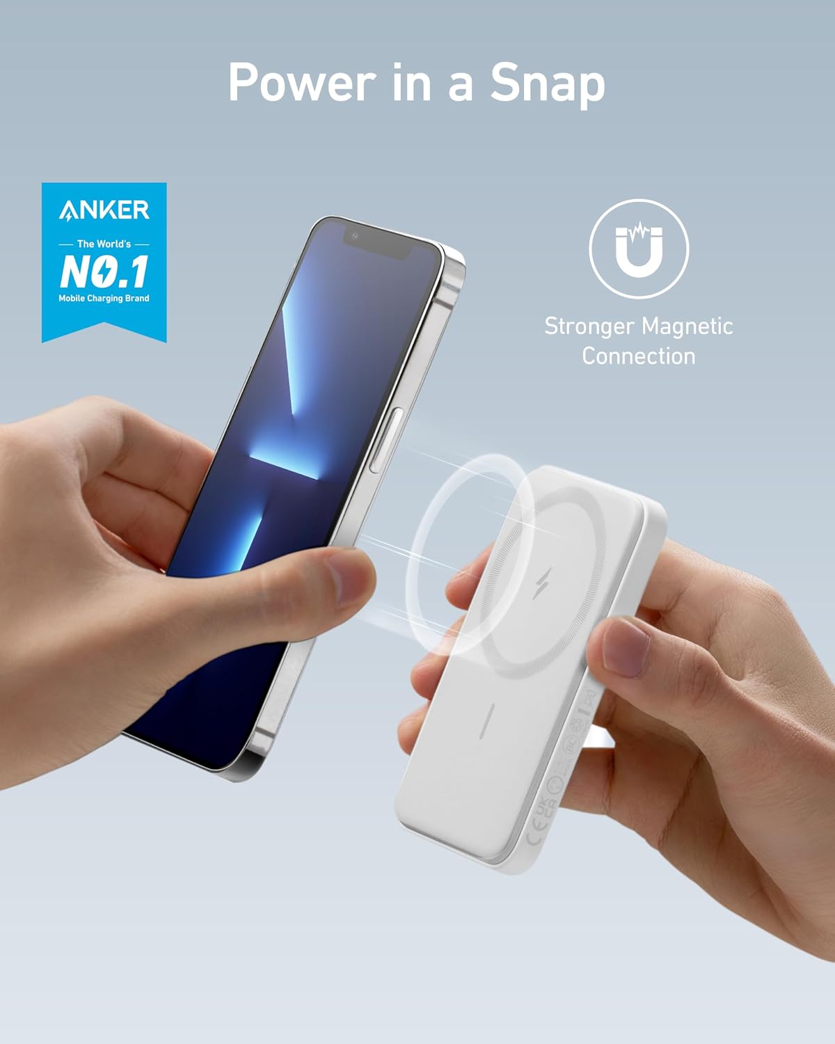 Anker MagGo Wireless Charging Station Magnetic 5,000mAh Wireless Portable Charger