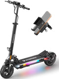 ECOROAD Electric Scooter Adults ES6, 1000W Motor & 31MPH Portable E-Scooter, Up to 37+ Miles Range, 10' Off-Road PneumaticTires, Dual Suspension & Brakes System, RGB Lights & APP Control with Bag