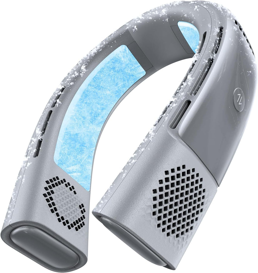 TORRAS COOLiFY 2S Lite Neck Air Conditioner, Long Battery Life Cooling Neck Fan, Lightweight & Comfortable, Hands-Free Wearable AC for Commute, Work, Travel. Gray