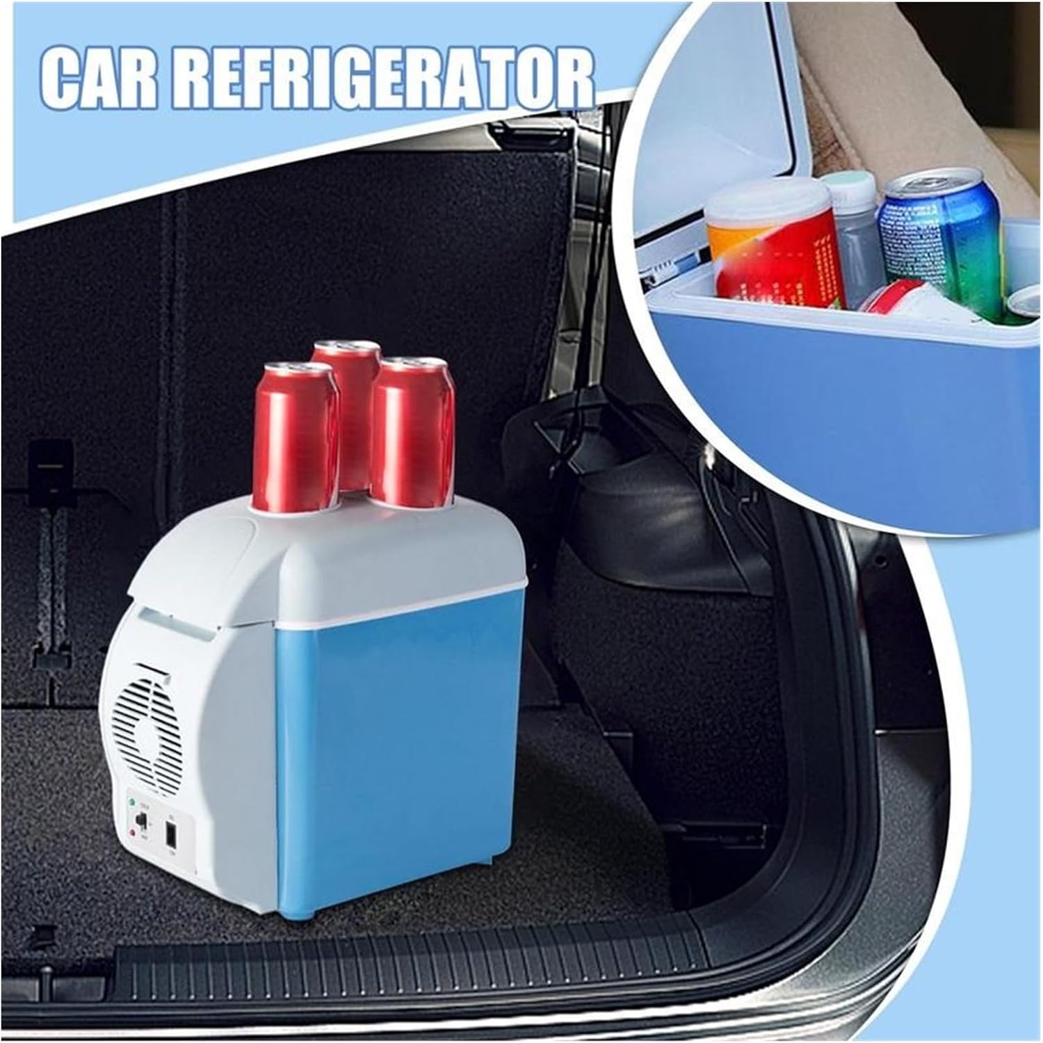 Travel Electric Fridge 7.5L Quiet Double-Mode Travel Vehicle Electric Cooler Car Freezer For Bedroom RV Kitchen Camping
