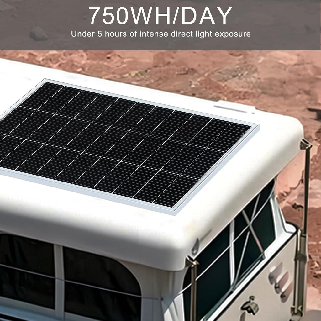 Solar Panel 300 Watt High Efficiency Monocrystalline PV Modules for 12V/24V System RV Marine Van Boat Light and Other Off-Grid Applications