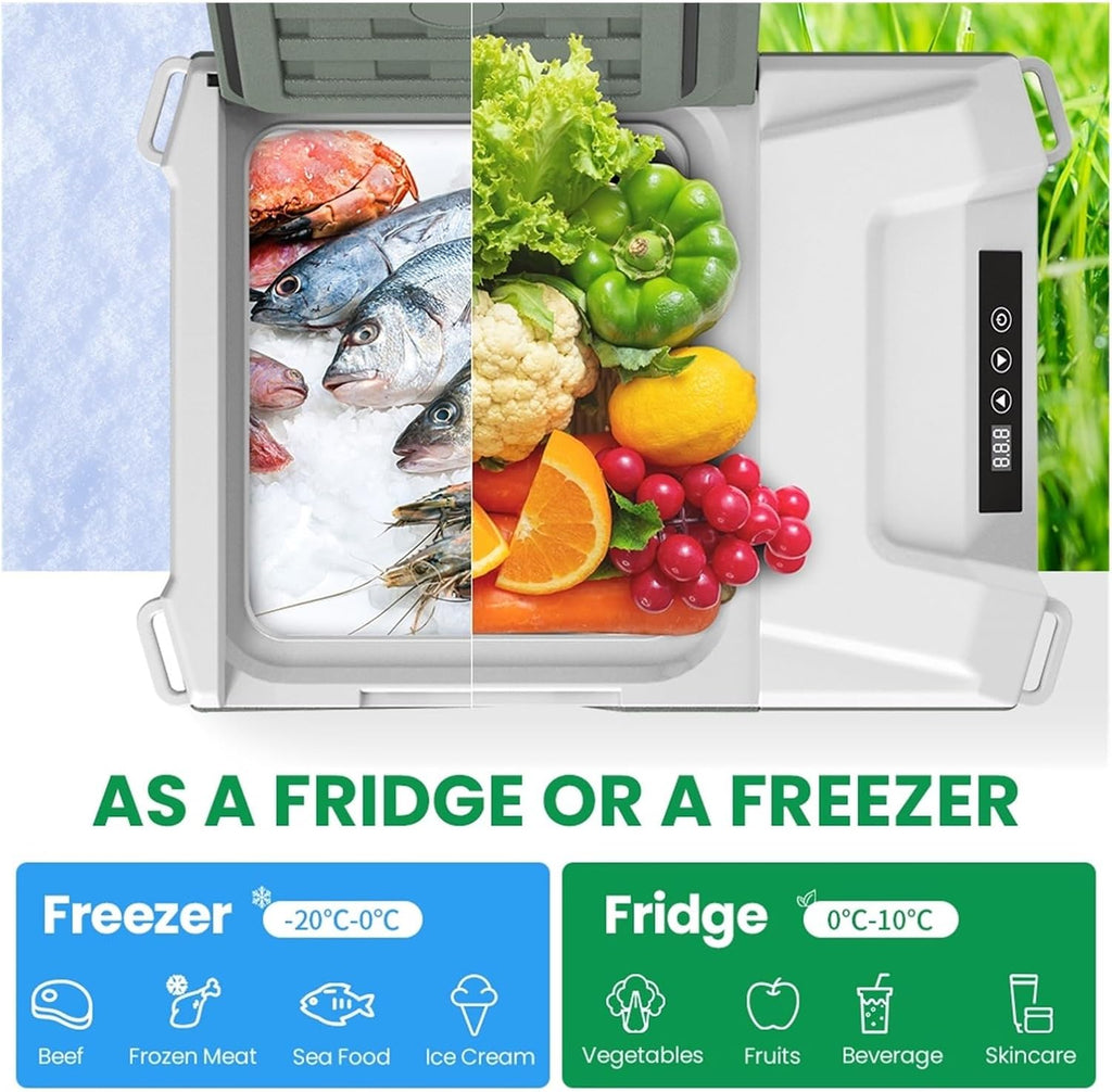 9L Portable Refrigerator 12V/24V Small Car Fridge 100V~240V AC Electric Cooler Plug In Mini Freezer For Camping