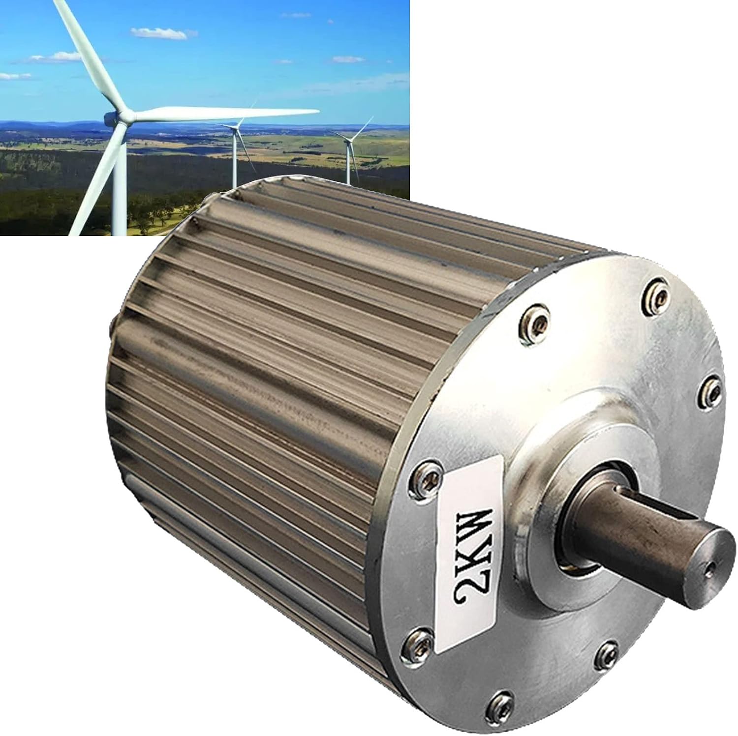 Three Phase AC Permanent Magnet Generator, High Efficiency Low Rotational Speed Motor, 1KW 1.5KW 48V Household Small Brushless Wind Turbines,1KW-48V