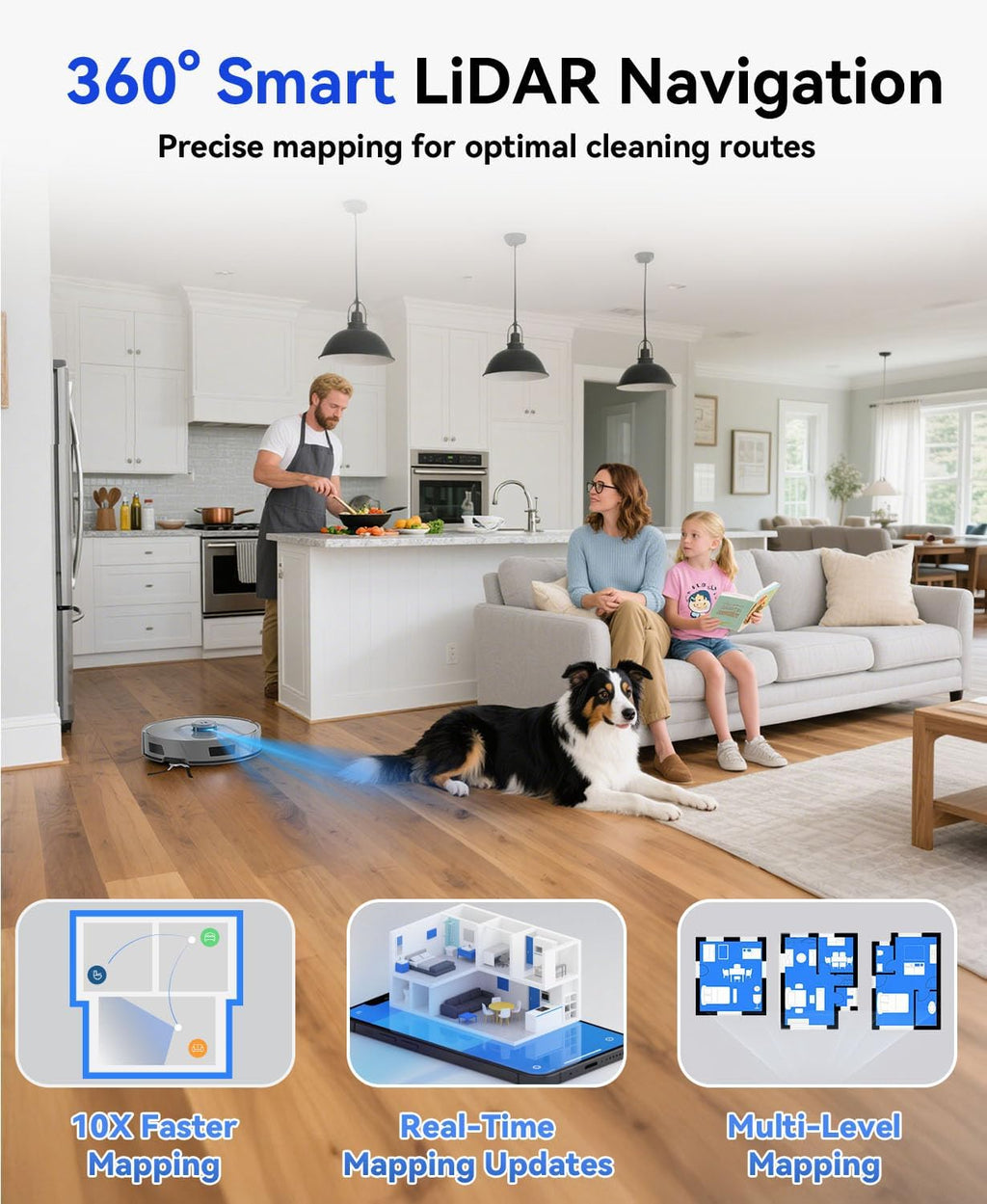 Robot Vacuum Cleaner 20,000Pa Robot Vacuum and Mop,90 Day Self Emptying Vacuum Robot,Lidar Navigation,5G/2.4GWiFi APP Aspirateur Robot,Self-Charging Robot Vacuums for Pet,Floor,Carpet R11Gray