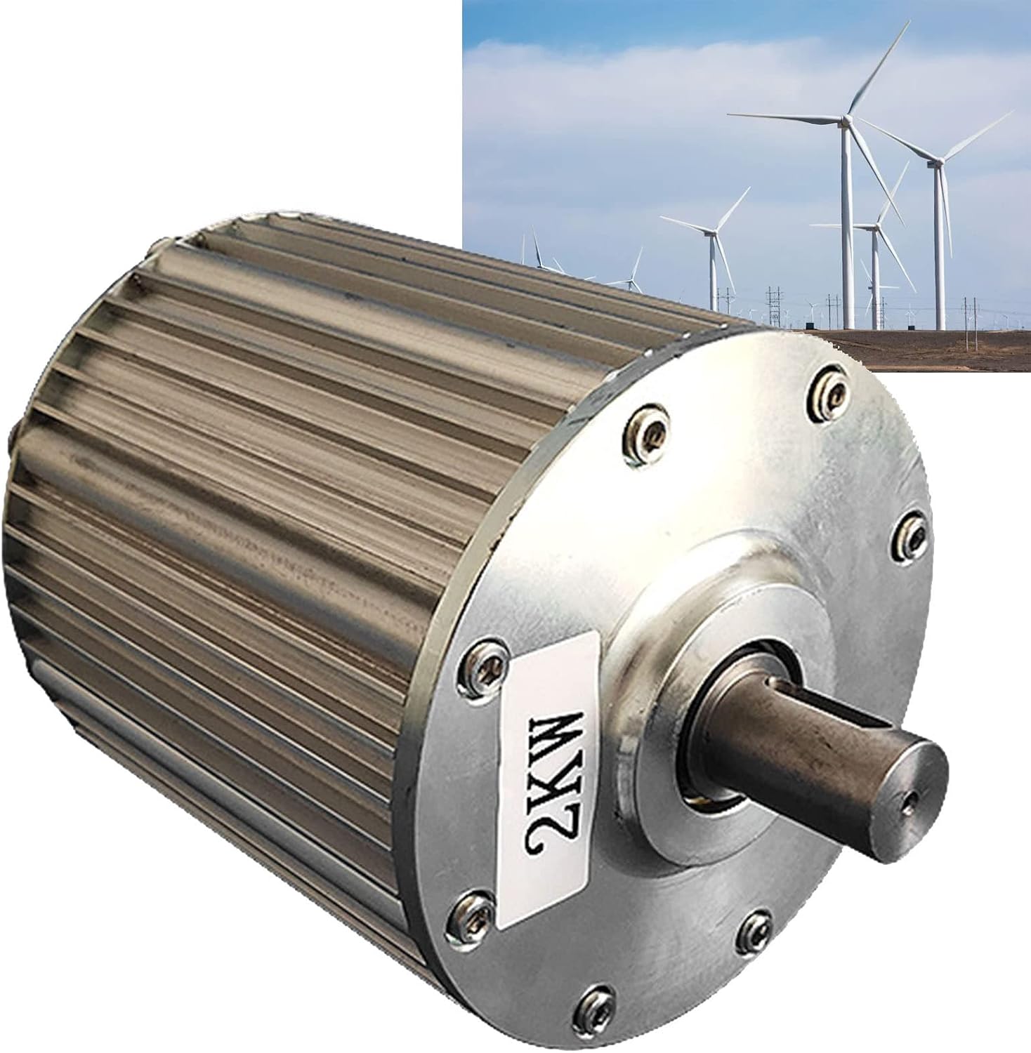 Three Phase AC Permanent Magnet Generator 1KW 1.5KW 48V, Household Small Brushless Wind Turbines, High Efficiency Low Rotational Speed Motor,1KW-48V