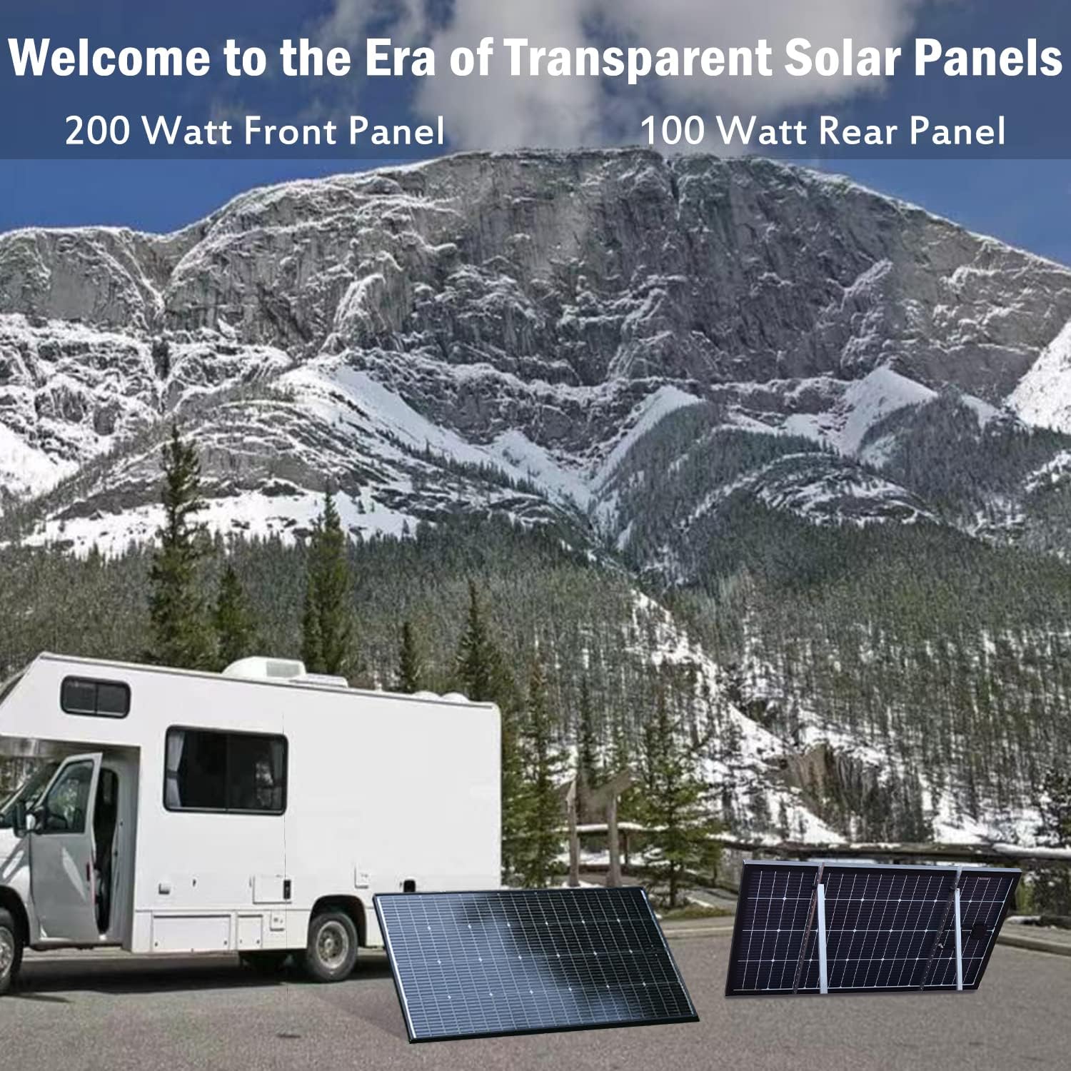 JJN Bifacial 400 Watt Solar Panels 12V 10BB Monocrystalline Solar Panel High Efficiency Solar Module for RV Home Farm Trailer Camper Marine Off Grid System(2 PCS 200 Watt)