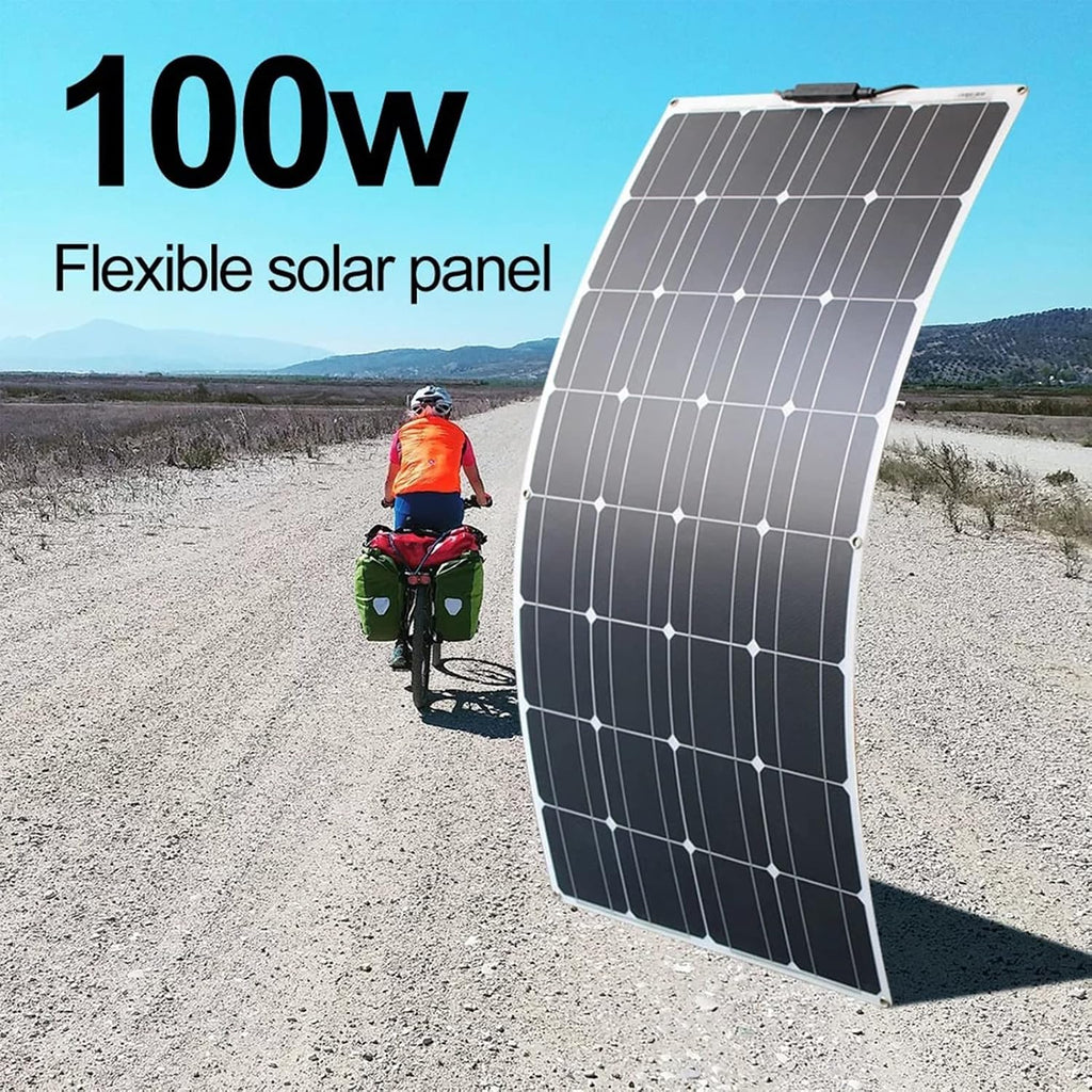 Solar Panel 16V 300W Flexible Solar Panels Solar Module Outdoor Solar Charger Portable Solar Panel Kit Solar Generator Monocrystalline Solar Panel for Motorhomes, Roofs, Boat, Pool,300w