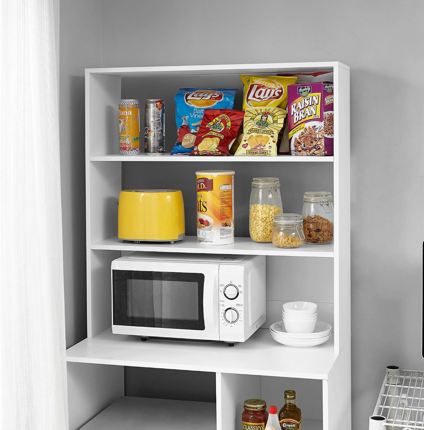 DormCo Yak About It Mini Fridge Dorm Station with Top Shelf - White