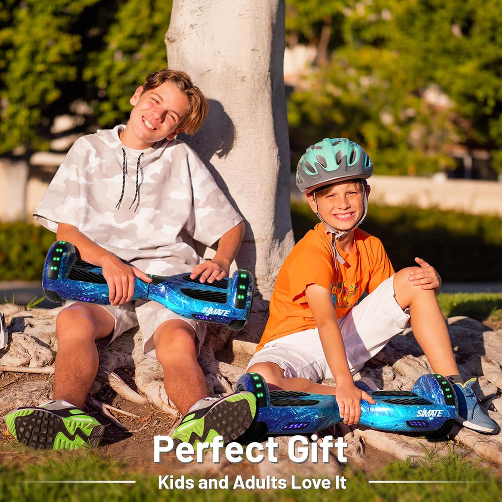 SIMATE Hoverboard, Bluetooth All Terrain Hover Boards with LED Lights and APP Control, Gifts for Kids Adults Girls Boys, for All Ages