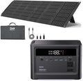 Portable Power Station, 288Wh (90,000mAh) LiFePO4 Battery with 100W Solar Panel
