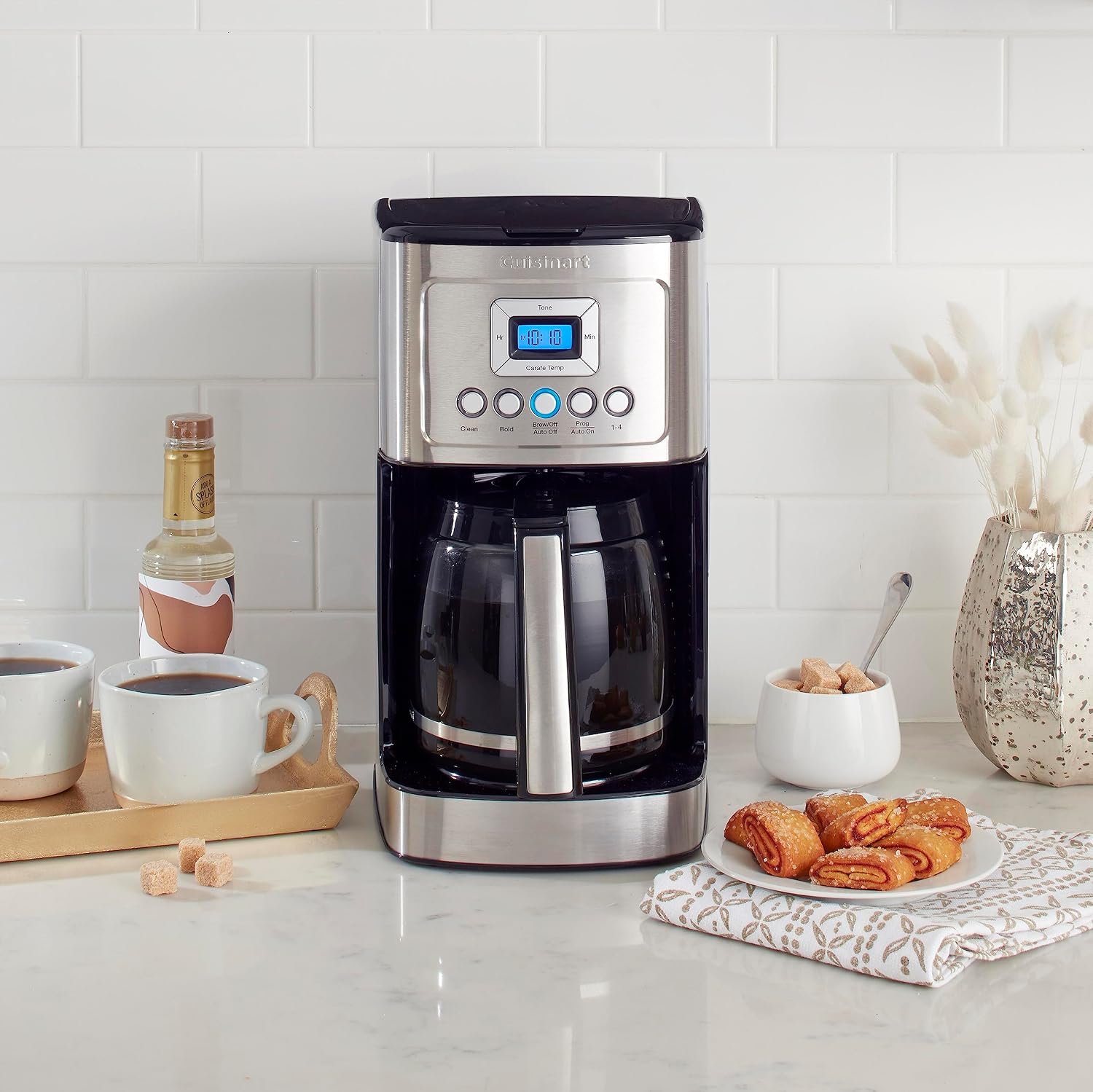 Cuisinart Coffee Maker, 14-Cup Glass Carafe, Fully Automatic for Brew Strength Control & 1-4 Cup Set & CCO-50BKN Deluxe Electric Can Opener, Black