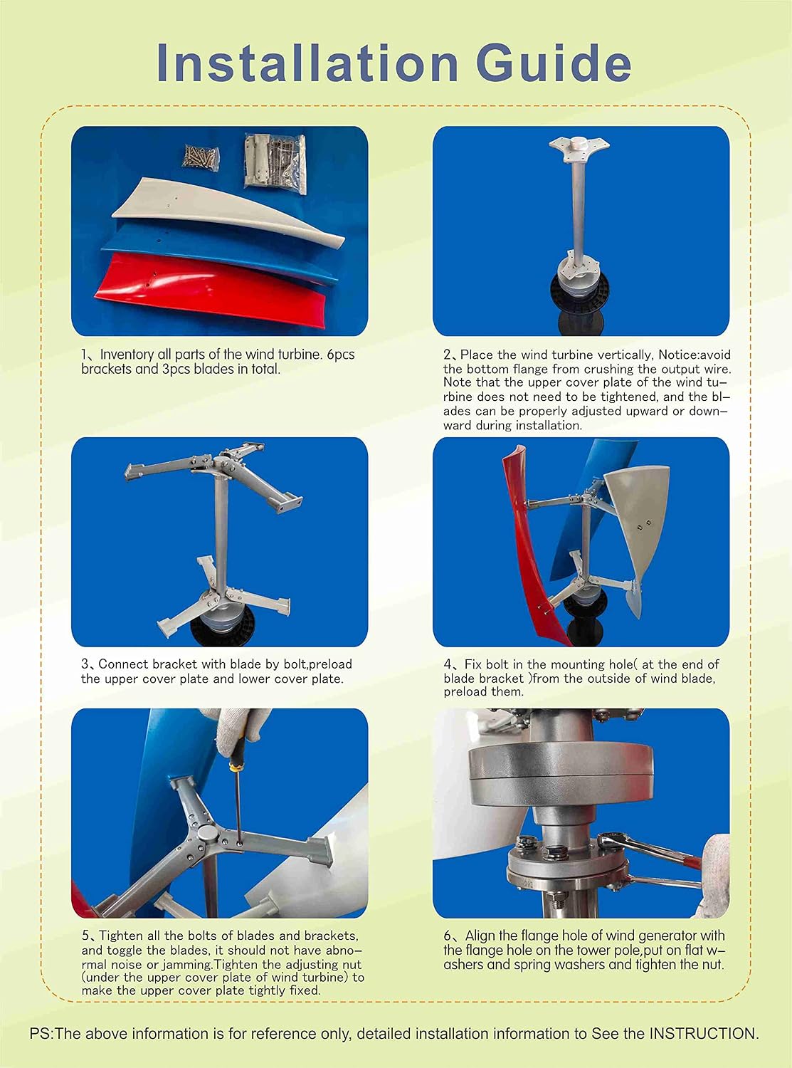 Wind Turbine Generator Kit 450W 24V Vertical Wind Power Turbine Generator Kit with Controller Rare Earth Permanent Magnet Generator for Home RV Boat Marine Electricity Set