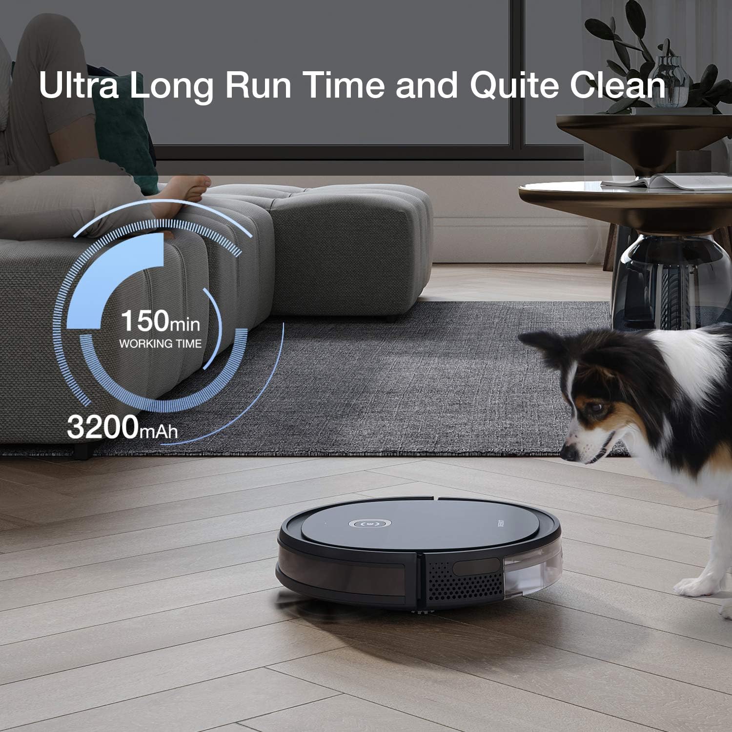 ECOVACS DEEBOT OZMO U2 Pro Robot Vacuum Cleaner 2 in1 Vacuum and Mop, Extra Pet Care Kit 800ml Large Dustbin & Tangle-Free Brush, Ideal for Pet Hair, No-Go Zones, 2.5Hrs Run Time, Voice/App Control…