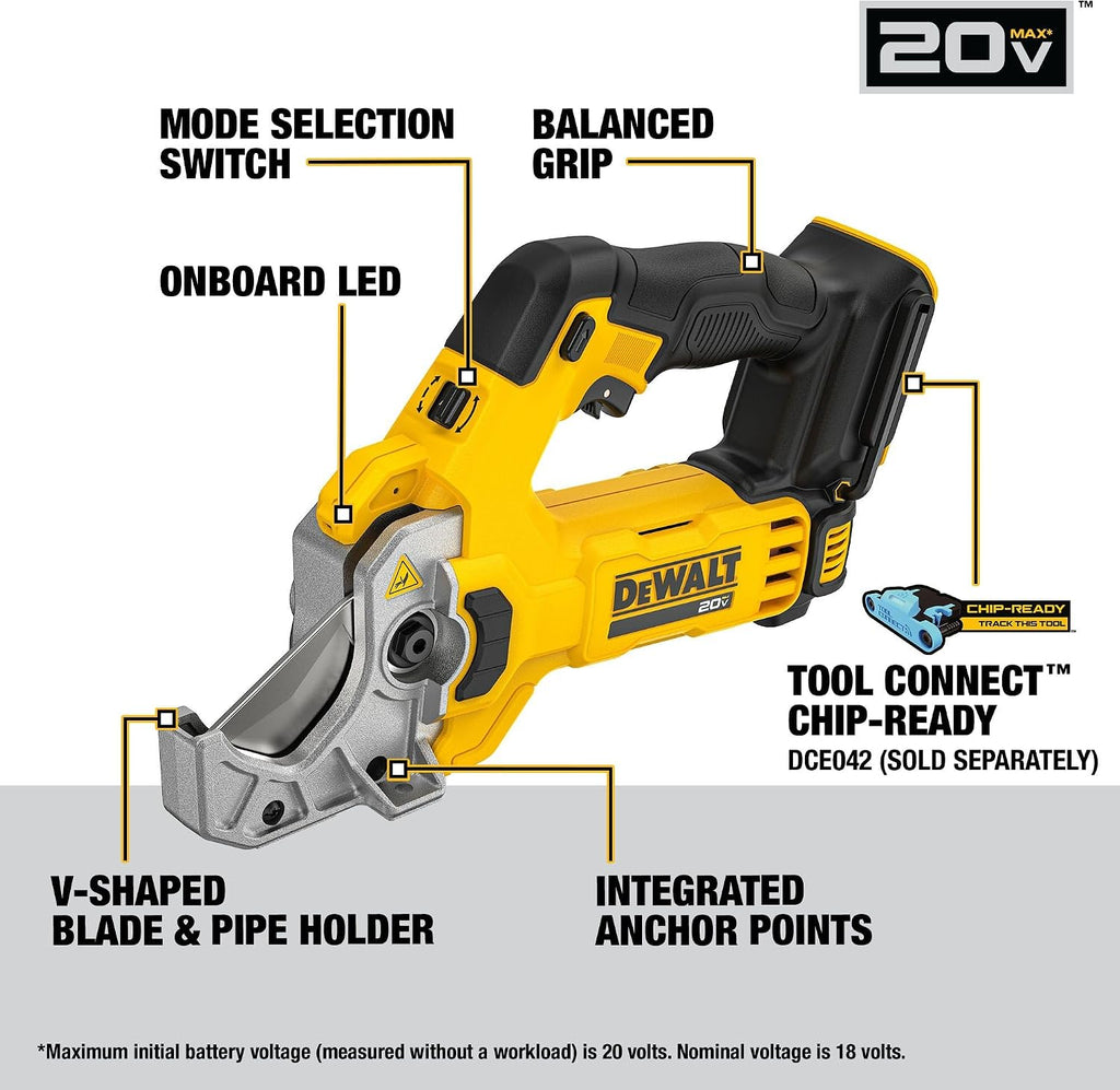 DEWALT 20V MAX Plastic Tubing Cutter, Bare Tool Only (DCE180B)