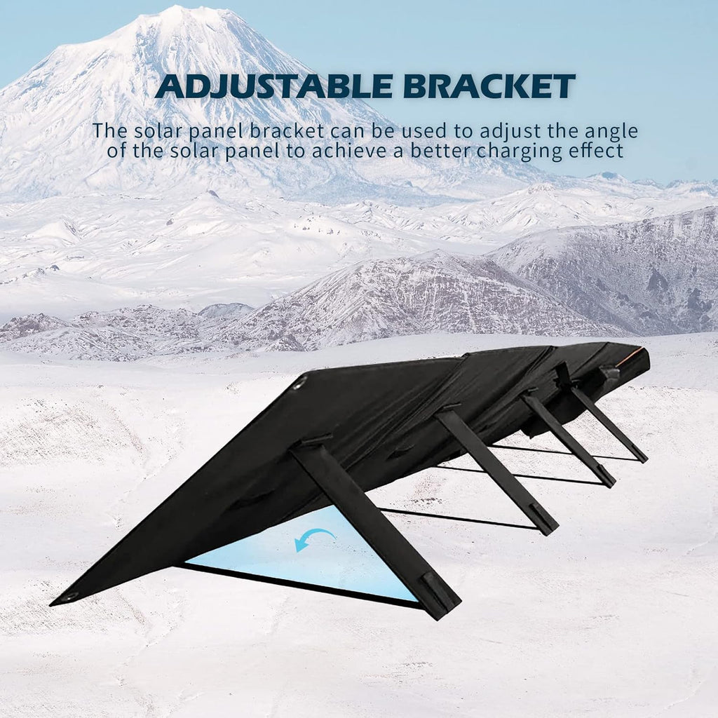 HOTWAV 120W Foldable Solar Panel for Power Station Generator, IP66 Portable Solar Panel kit with MC-4 Output, Monocrystalline Solar Panel Suitcase