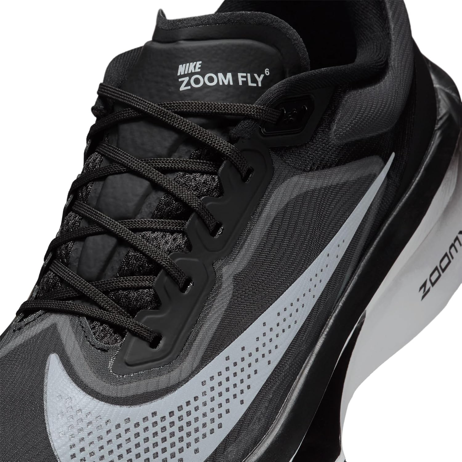 Nike Zoom Fly 6 Men's Road Racing Shoes (FN8454-001, Black/Light Smoke Grey/White) Size 12