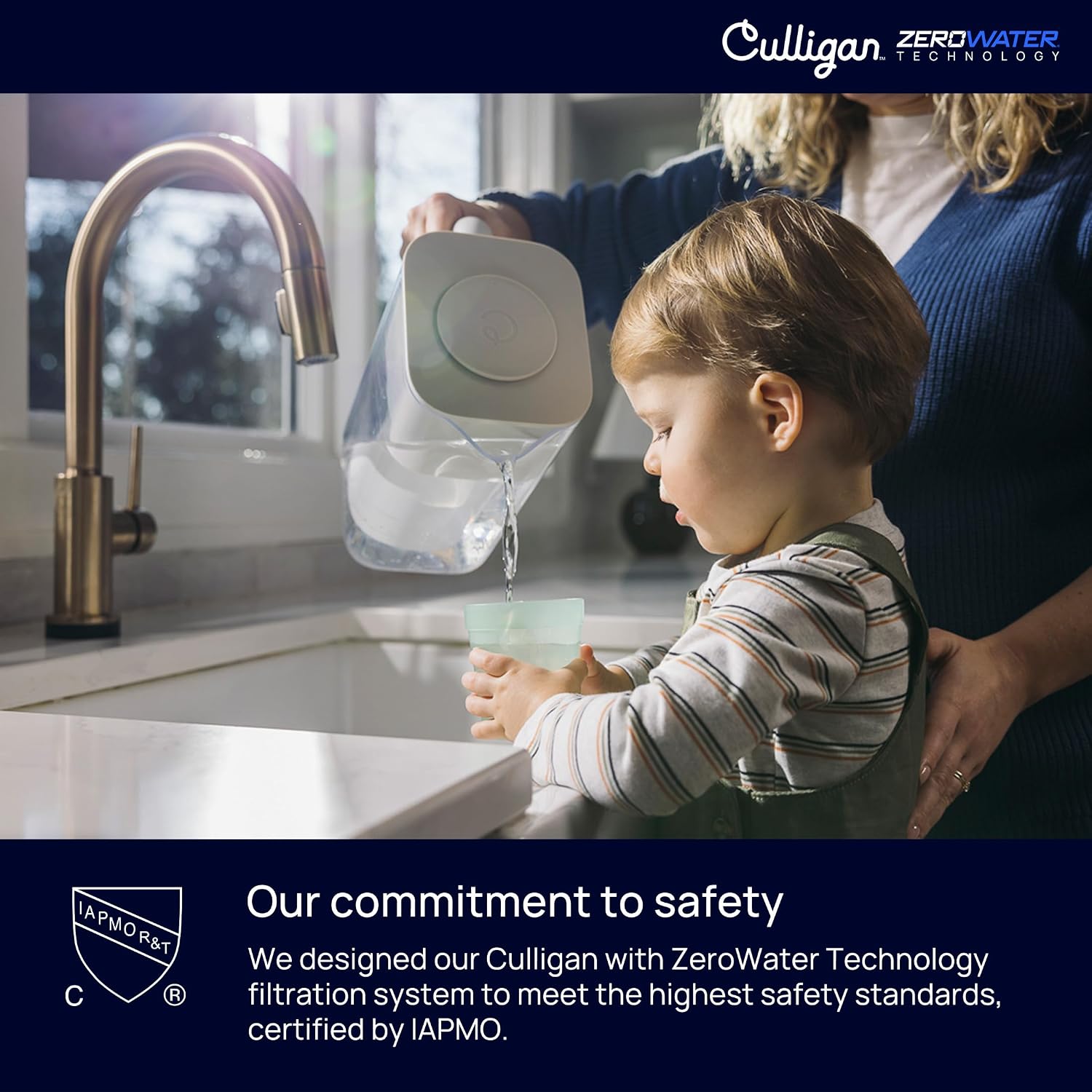 Culligan with ZeroWater Technology Replacement Filter 8-Pack, 5-Stage Advanced Water Filter – IAPMO Certified to Reduce Lead, Total PFAS (Forever Chemicals), Mercury, Fluoride, and Chlorine