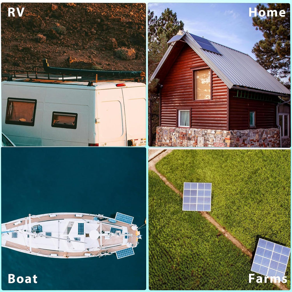 Solar Panel 300 Watt High Efficiency Monocrystalline PV Modules for 12V/24V System RV Marine Van Boat Light and Other Off-Grid Applications