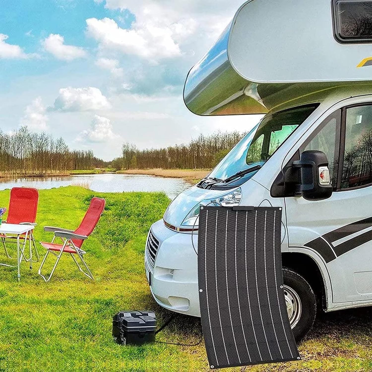 100W Flexible Solar Panel,High-Efficiency Monocrystalline Module Solar Panels Kit Portable Solar Battery Chargers for RV, Boat, Solar Generator