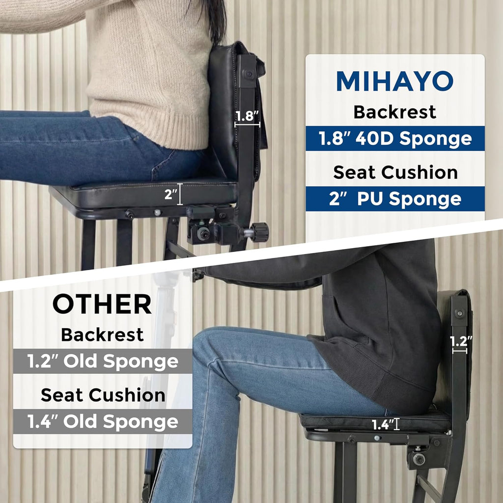 MIHAYO Lightweight 4-Wheel Mobility Scooter for Seniors and Adults, Airline Approved 24 Miles Range Electric Scooter with 280 lbs Capacity, 350W Motor and 112L Storage Wagon, Slate Blue