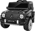 Licensed Mercedes Benz G63 Kids Electric Car, 12V G Wagon Ride on Car w/Safety High Window, Remote Control, 3 Speeds, Music Player, Horn & LED Lights for Toddlers (Black)