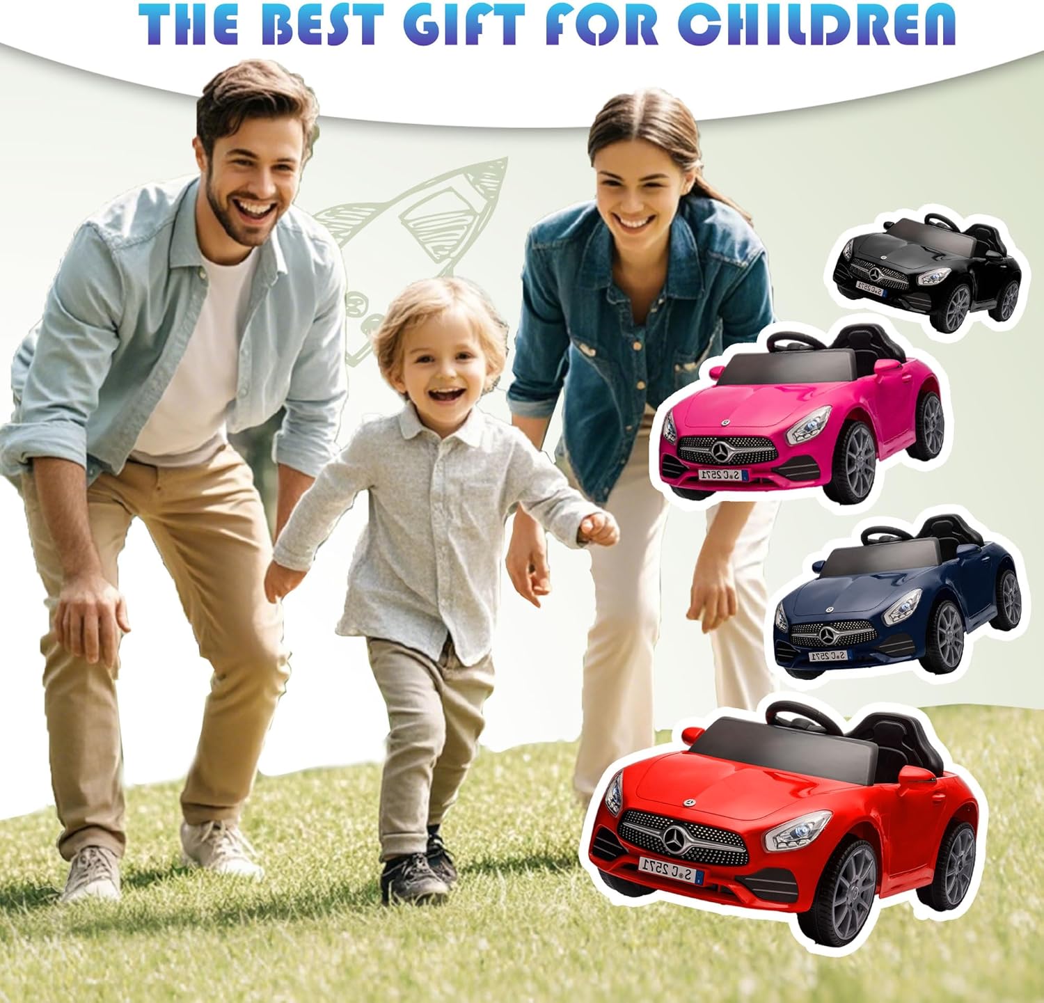 Licensed Mercedes-Benz CLS 350 12V Ride On Car Truck for Kids, Ride on Toys for Toddlers w/Parent Control, Spring Suspension, Power Wheels for Girls w/Bluetooth, Music, LED Lights (Blue)