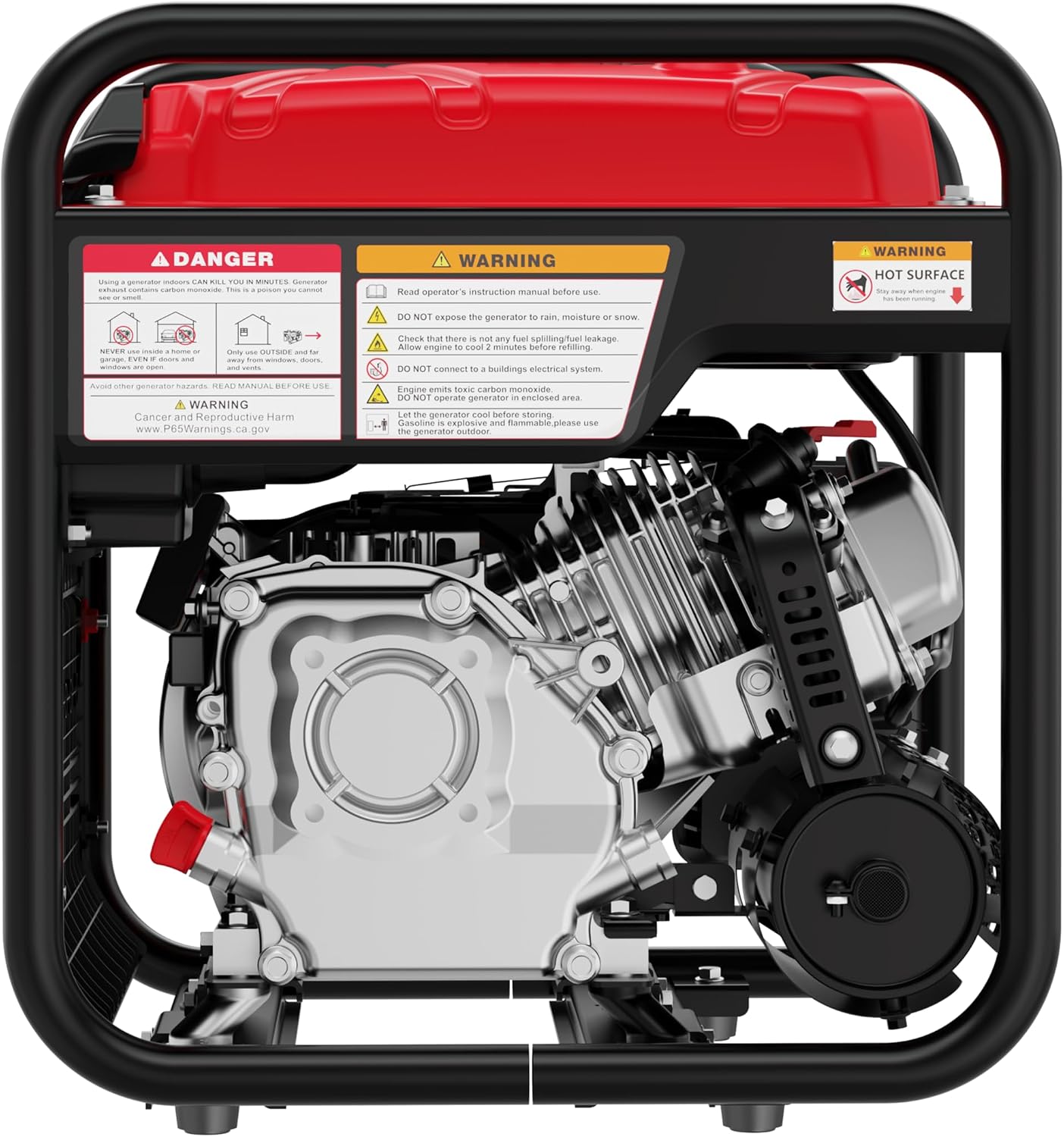 PowerSmart 4500W Portable Inverter Generator with CO Alarm, 223cc Gas Powered Engine, Quiet Run for RV Ready, Home Backup, Emergency, & Camping, EPA Compliant, Parallel Ready