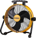 DEWALT DXF1840 Floor Fan, Industrial Fans, 18 Inch High Velocity Fan with 3-Speed Heavy Duty Air Circulator and 180 Adjustable Tilt, Large Electric Metal Rotating Garage Fan, Drum fan for Work, Yellow