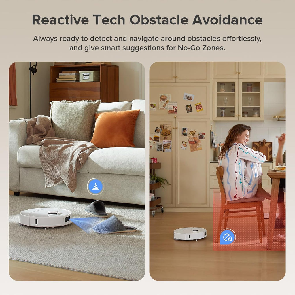 roborock QV 35A Robot Vacuum and Mop with Zero-Tangling Side Brushes