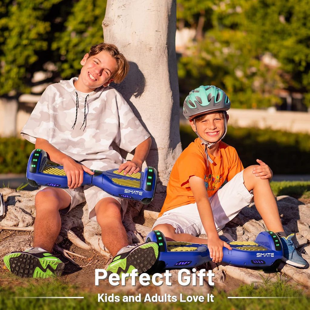 SIMATE Hoverboard, Bluetooth All Terrain Hover Boards with LED Lights and APP Control, Gifts for Kids Adults Girls Boys, for All Ages